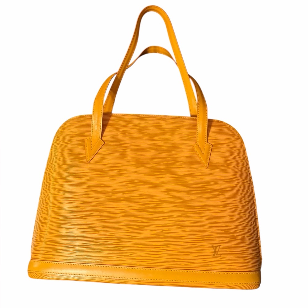 Louis Vuitton Epi Leather Dome Tote in Bright Orange